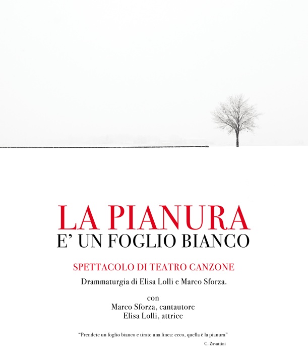 LA PIANURA è UN FOGLIO BIANCO